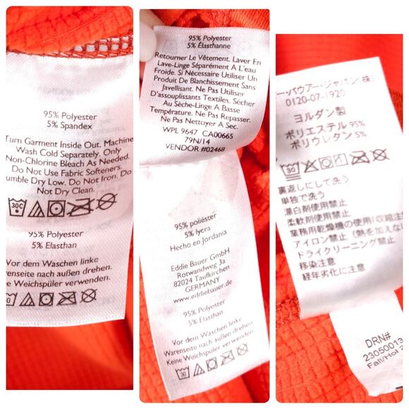 Eddie Bauer Women’s L Orange 1/4 Zip Performance Pullover – Stretch, Lightweight - Picture 12 of 15